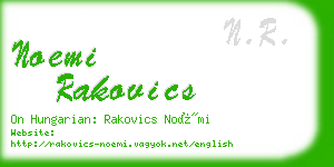 noemi rakovics business card